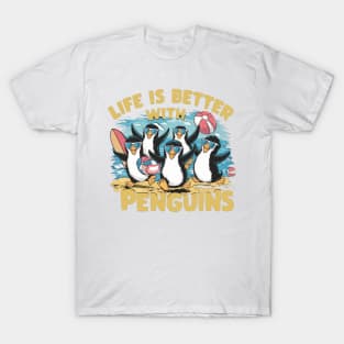 live is better with penguins T-Shirt
